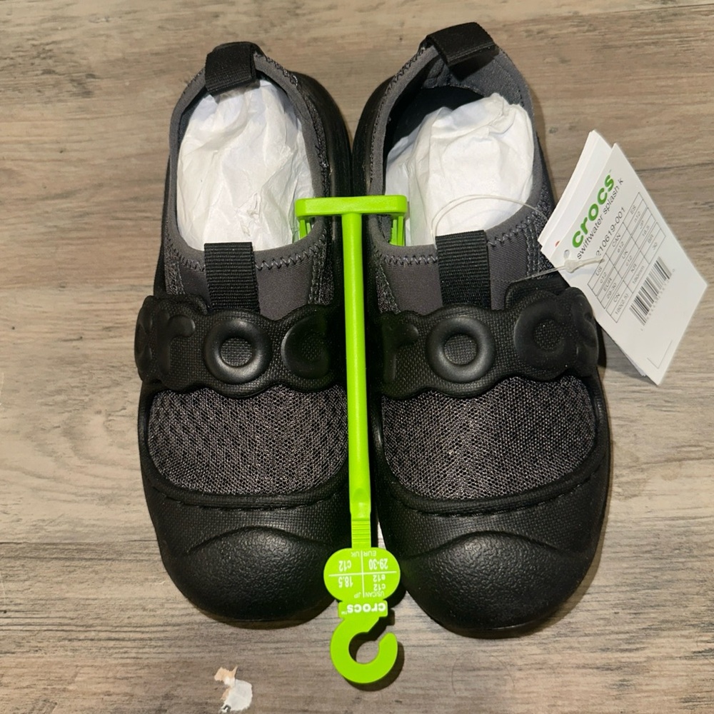 CROCS Kids Black Water Shoes